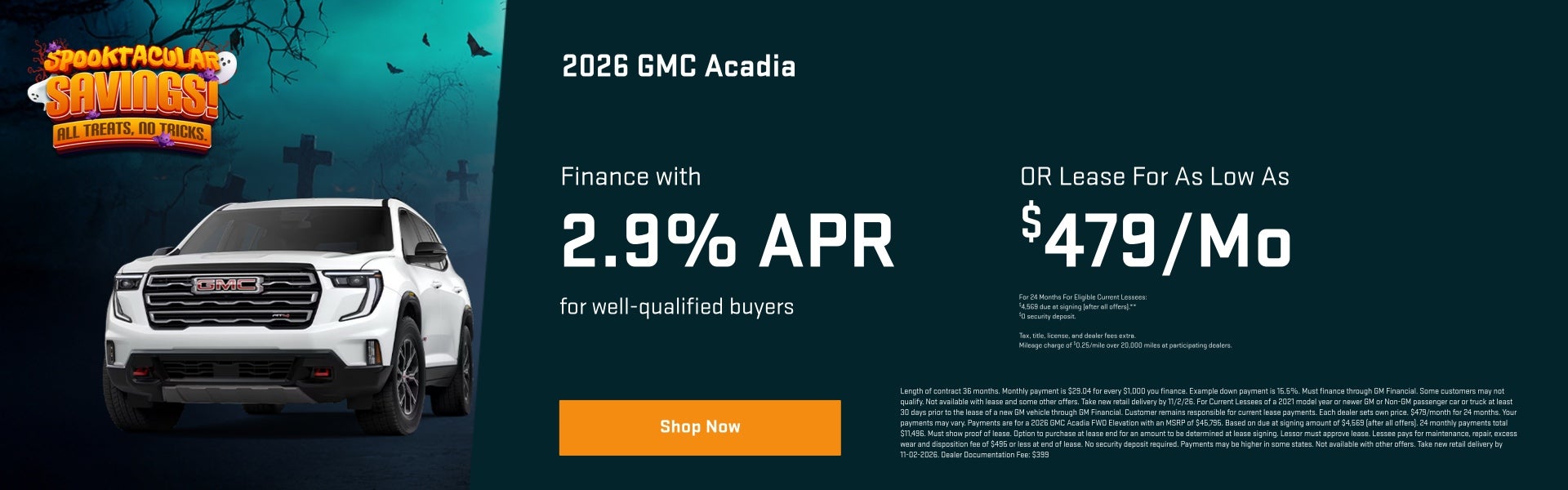 October Special Offer - Acadia